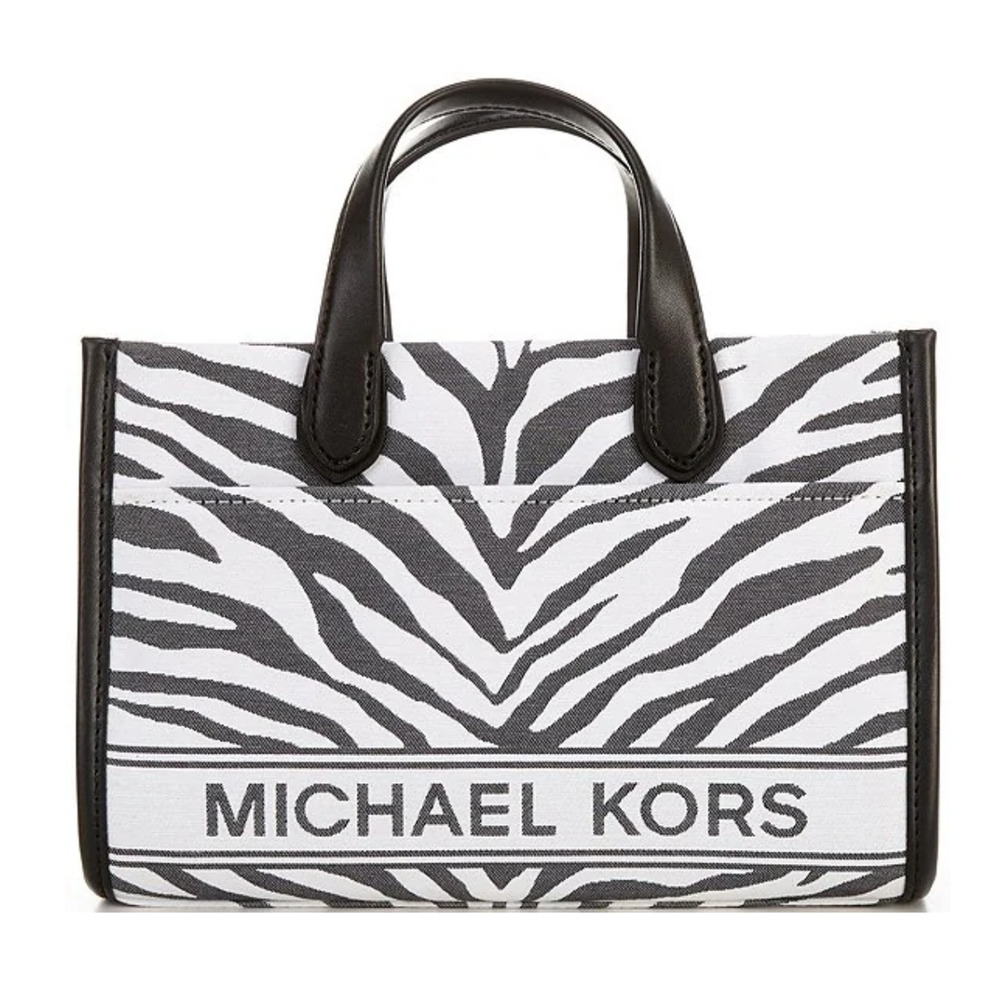 NWT Michael Kors Gigi East West Zebra Print Small Messenger Tote Bag